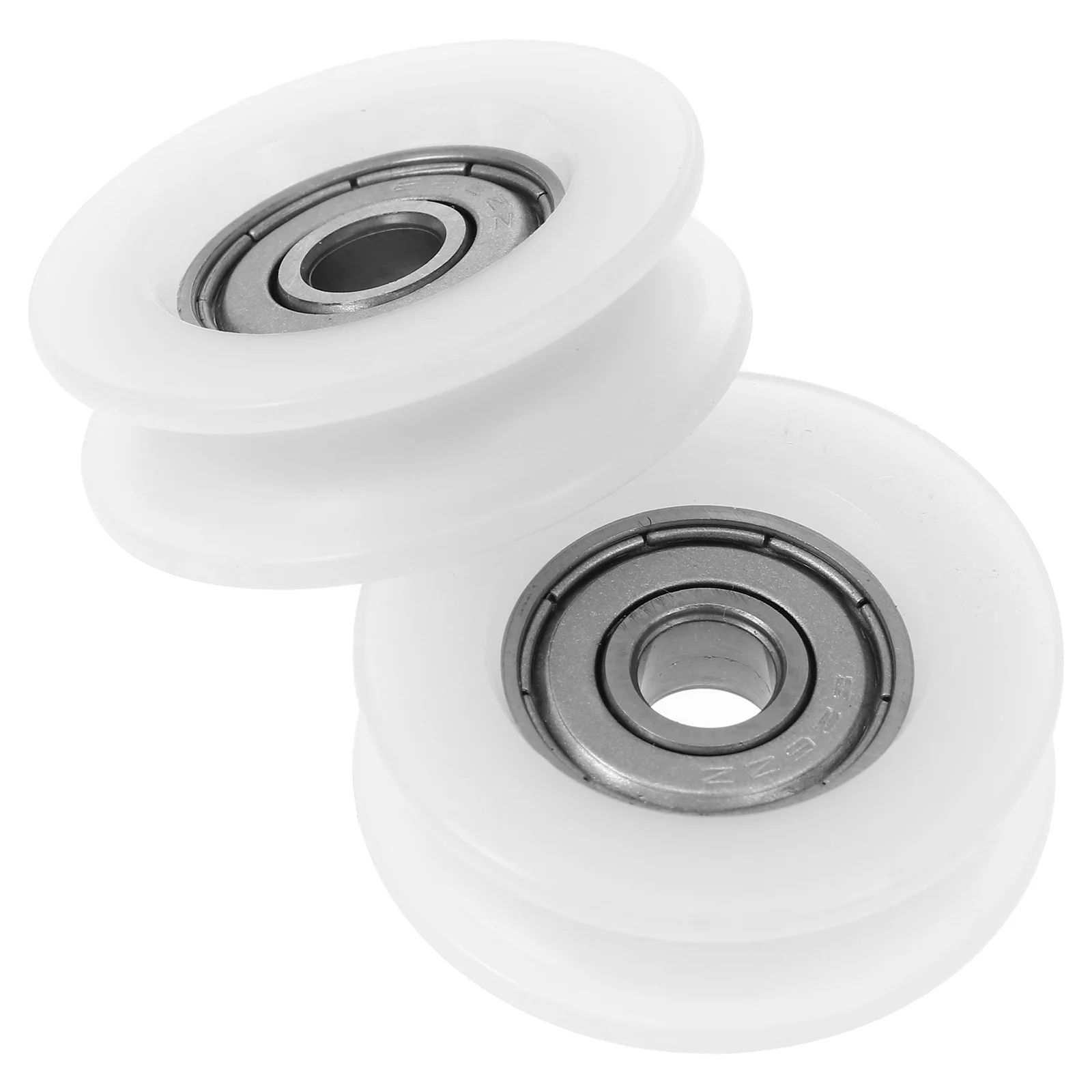 

2pcs Nylon Coated U-Groove Guide Pulley Heavy Duty Track Sliding Roller For Doors Windows Curtain Lifting Rope Wheel Garage Door