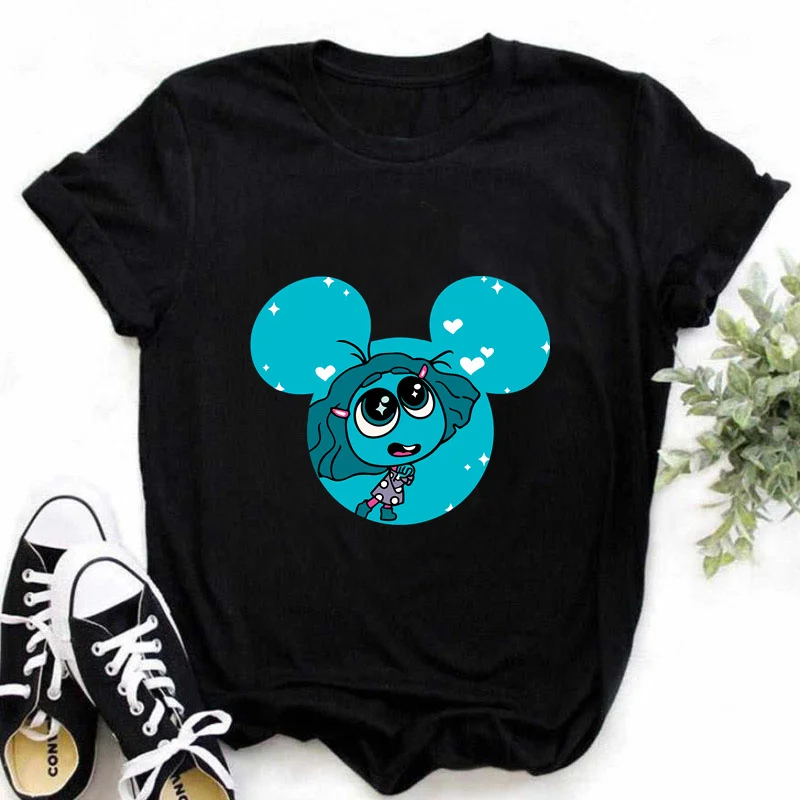 New Inside Out2 Riley Joy Lady Casual Graphic Women T-shirts Cartoon Top Y2K Sweet 90s Cute Clothing Tee Female Printed Clothes