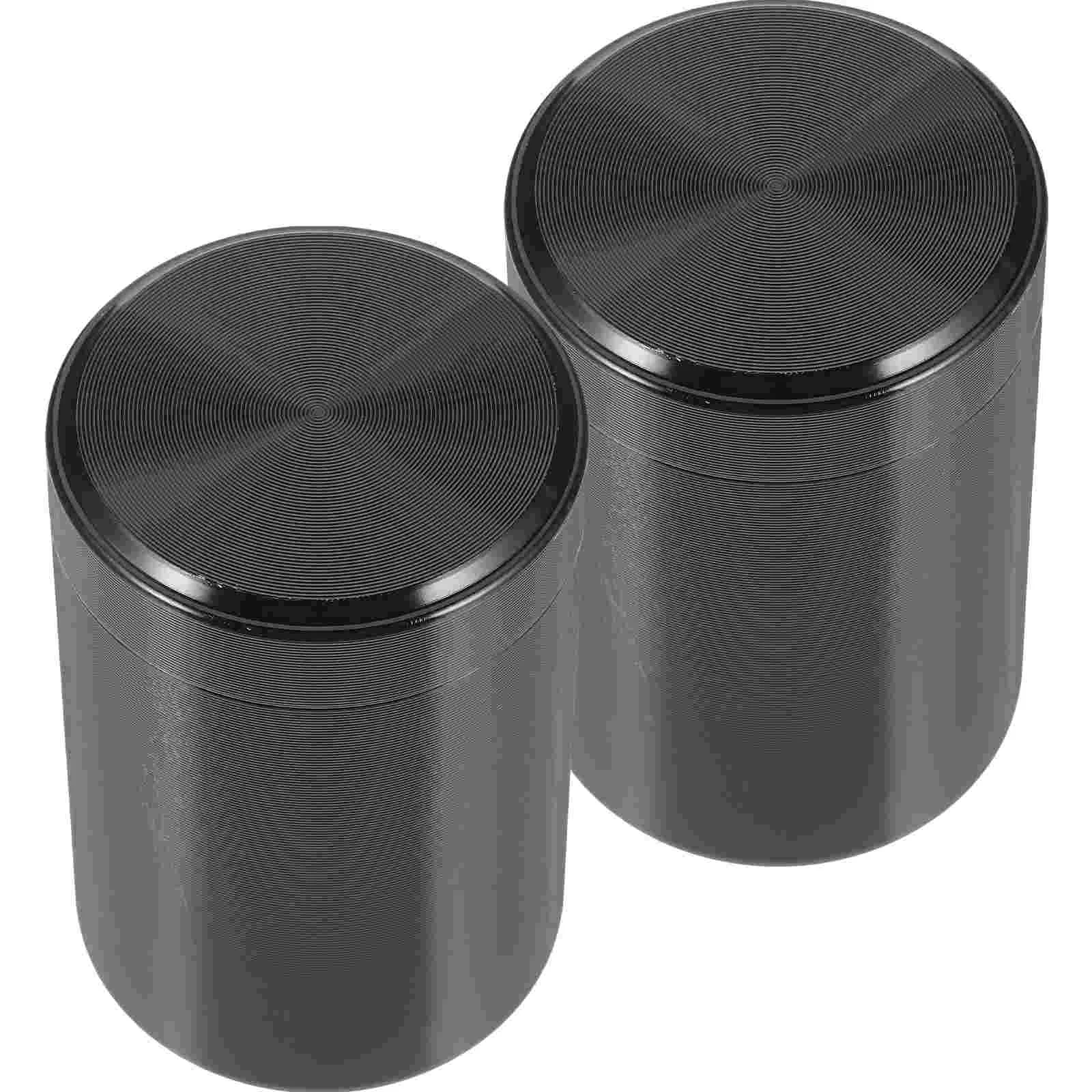 

2 Pcs Mini Tea Caddy Storage Jar Dried Fruit Loose Canister Candy Sealed Titanium Alloy Metal Condiment Container