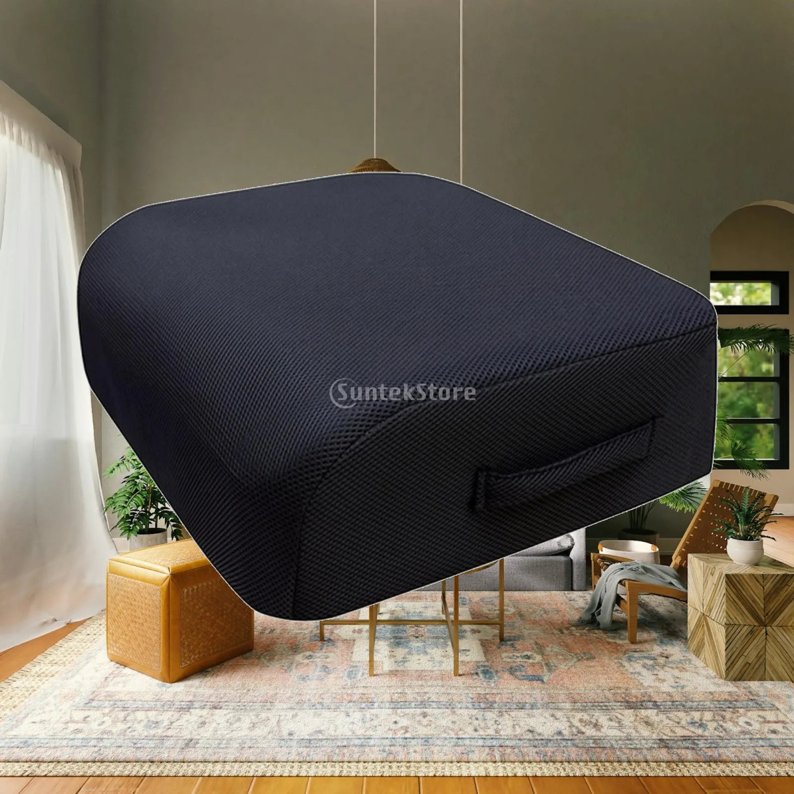 Ergonomic Chair Seat Pad with Dual-layer Foam Comfort and Portable Handle for Breathable Office Sitting Support