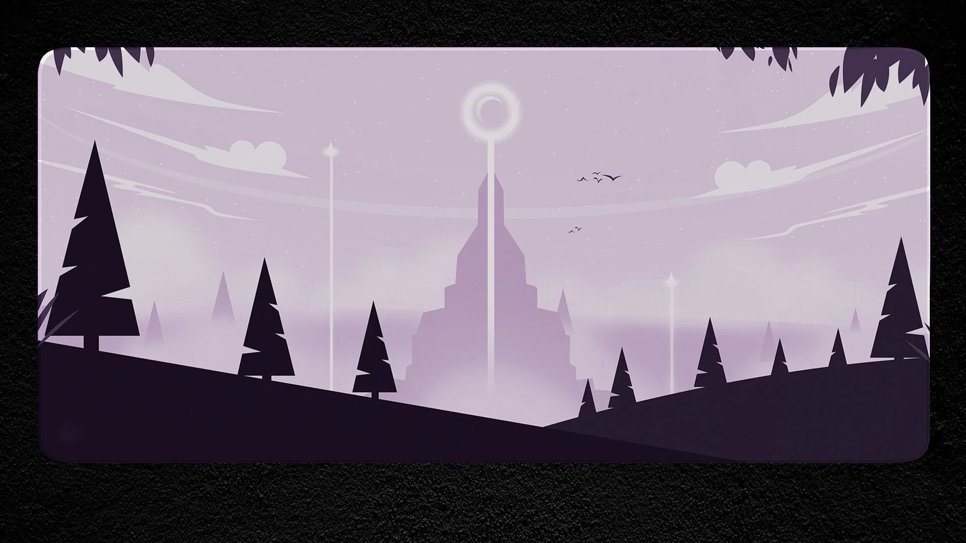 

Purple Forest Style Mouse Pad, Artistic Aesthetic Office Decor, Minimalist Style Gift for Enthusiasts, Gamer Mat Kawaii Desk Pad