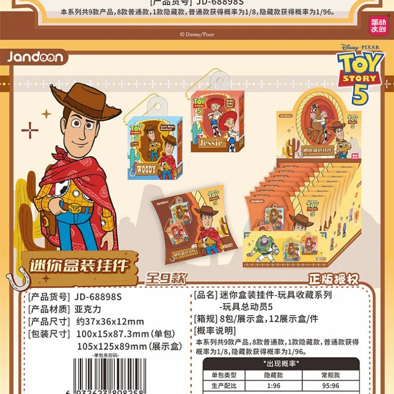 

In Stocktoy Story 5 Mini Blind Box Keychain Pendant Woody Buzz Lightyear Jessie Alien Collectible Merchandise Cute Surprise Gift
