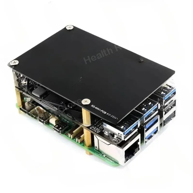 Suitable for Raspberry Pi 5 PCIe to M.2 USB 3.2 HUB adapter board supports 4G 5G module