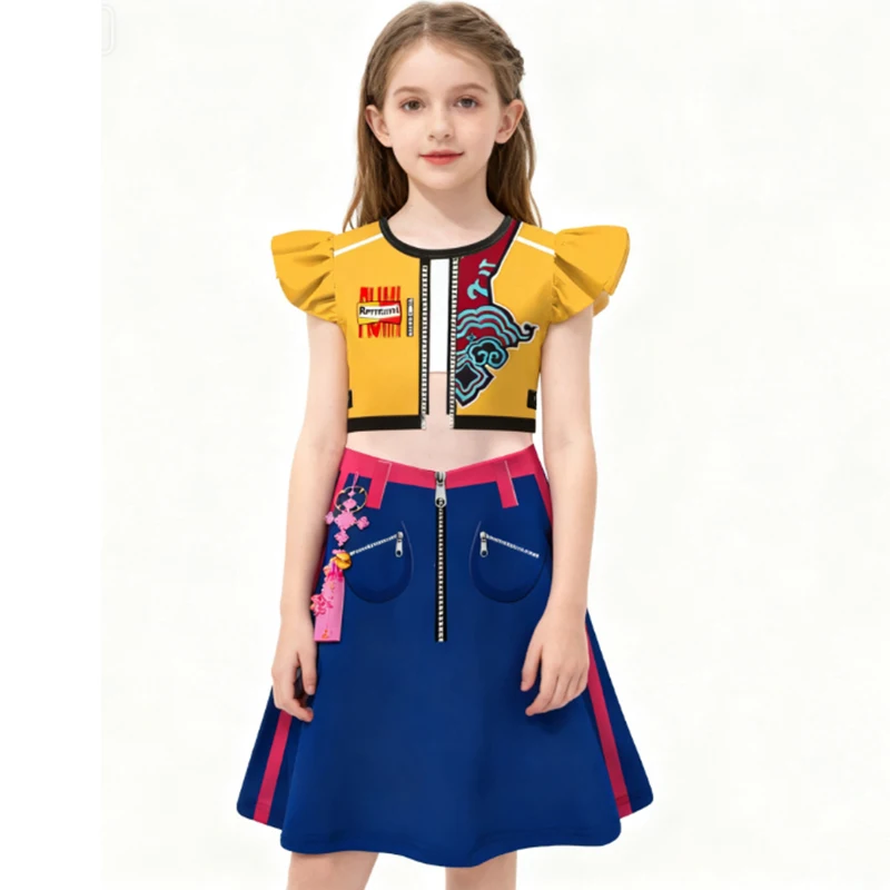 

Anime Halloween Costume Girl Printed Princess Dress Hunter Singer Disguise Rumi Cosplay Dress Zoey Mira Birthday Party Outfits