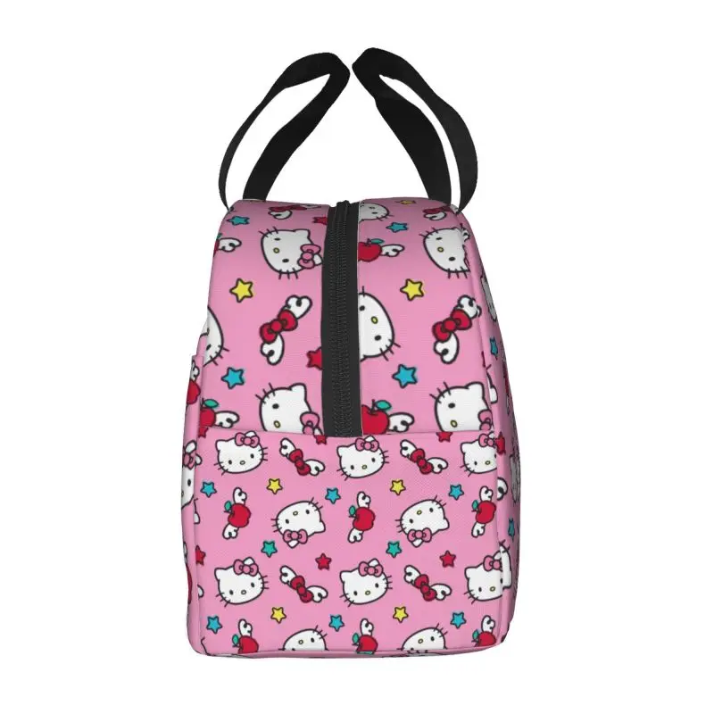 Borsa per il pranzo isolata Hello Kitty personalizzata per la scuola borsa termica per il raffreddamento riutilizzabile Bento Box donna contenitore