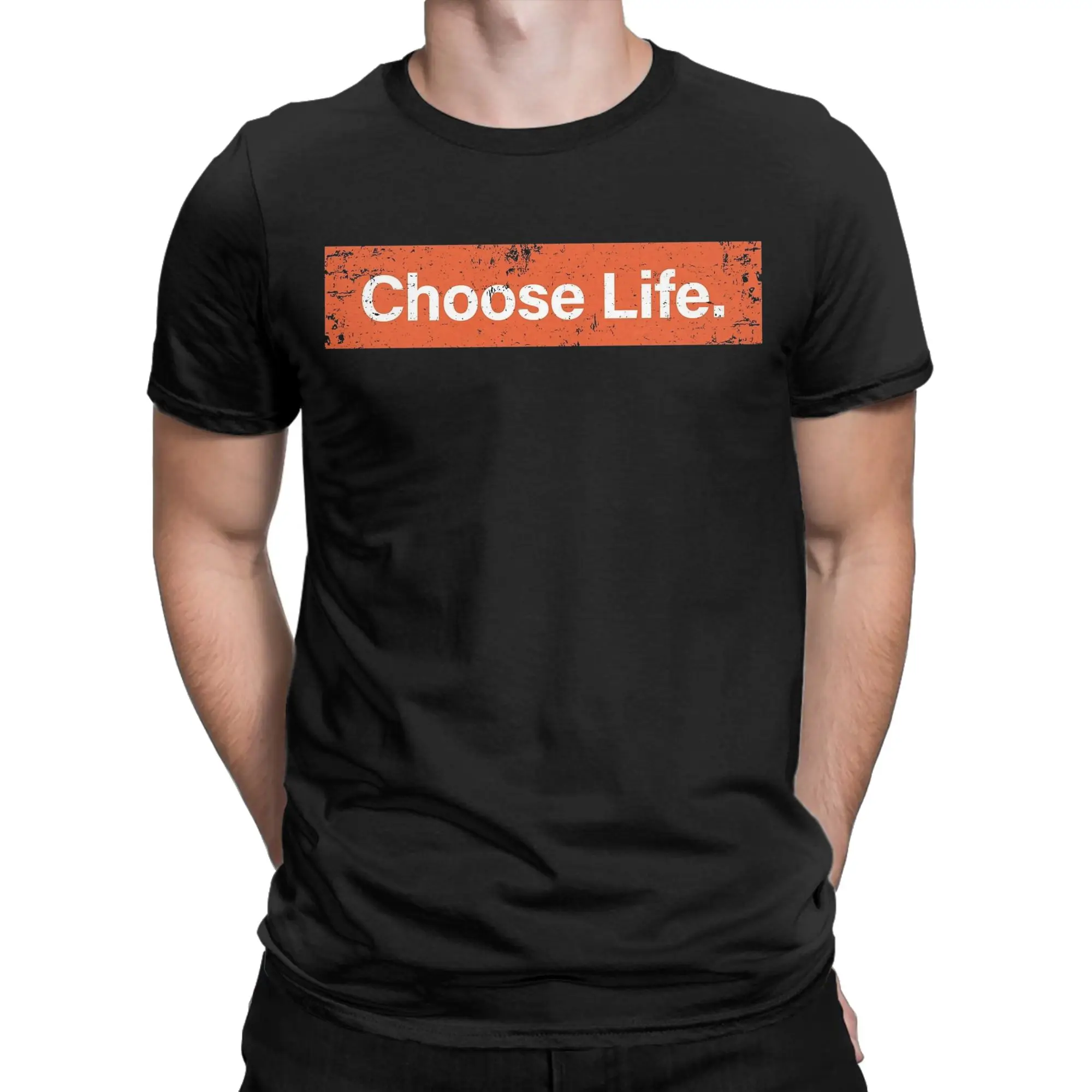 Choose Life Trainspotting T Shirts Men's  Pure Cotton Crazy T-Shirt Crewneck  Tee Shirt Short Sleeve Tops Printed