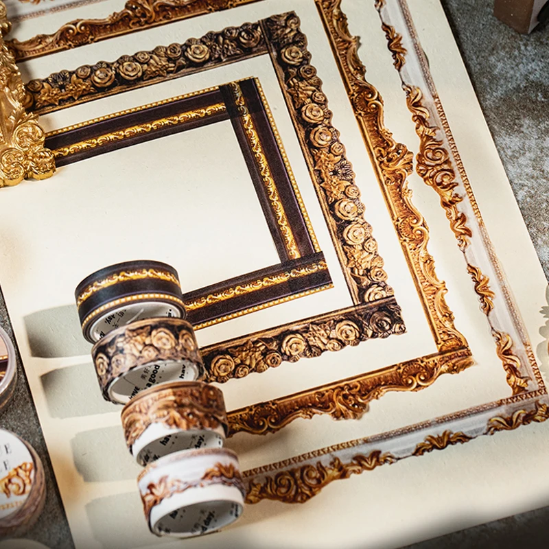 Mr.Paper,Retro Palace Landscape Tape 200cm/roll Baroque Final Chapter Series Frame Alien Landscape Tape Scrapbook DIY Decoration view 4
