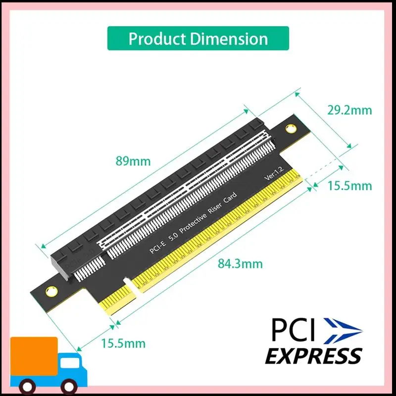 Profesjonalny adapter karty rozszerzeń PCI-E Express PCI-E Express Riser Card Adapter 16X męski na żeński