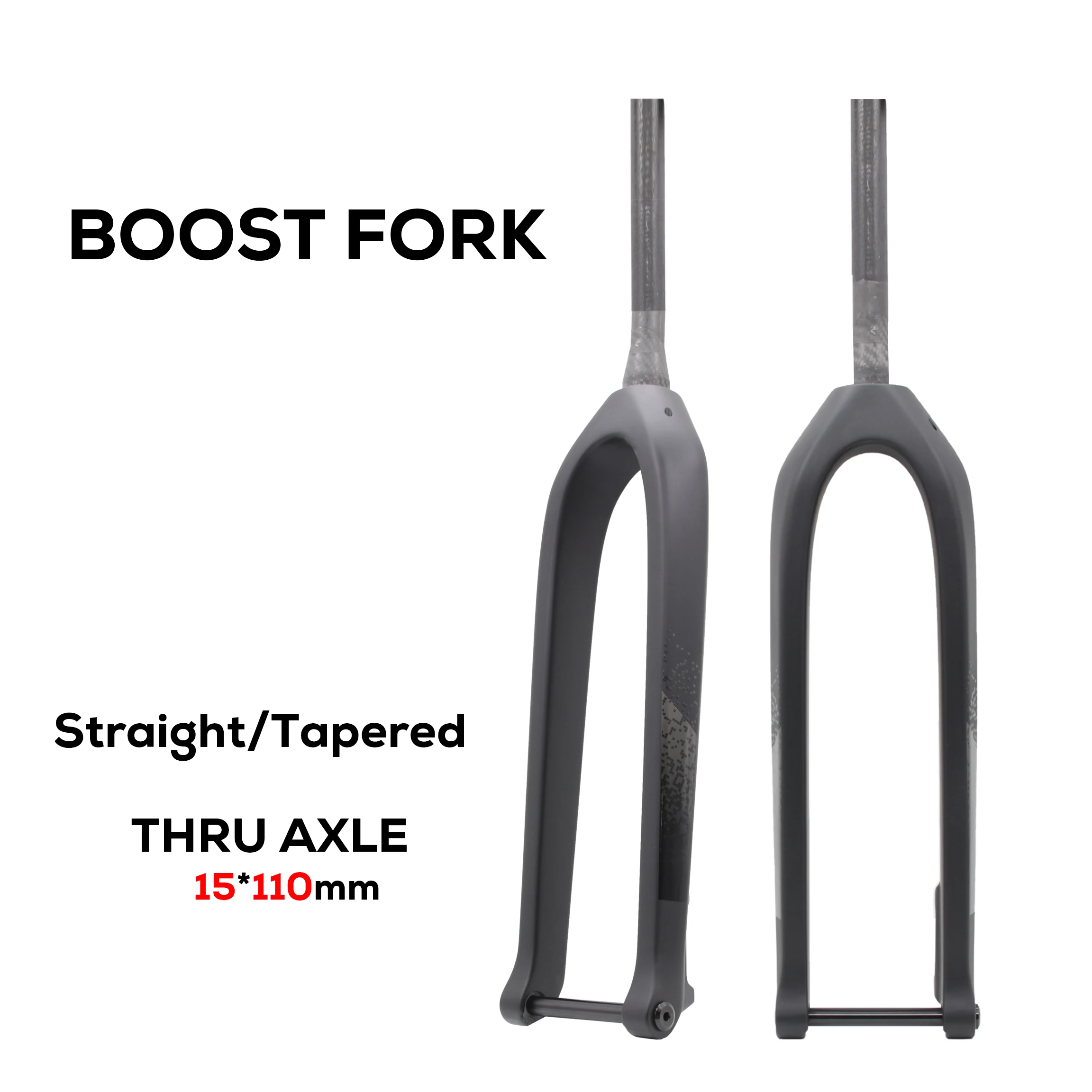 

Велосипедная вилка RACE MTB с сквозной осью Boost 15*110 мм, полностью карбоновая передняя вилка для горного велосипеда, жесткая карбоновая вилка с трубой Vertebra, 26/27.5/29 дюймов