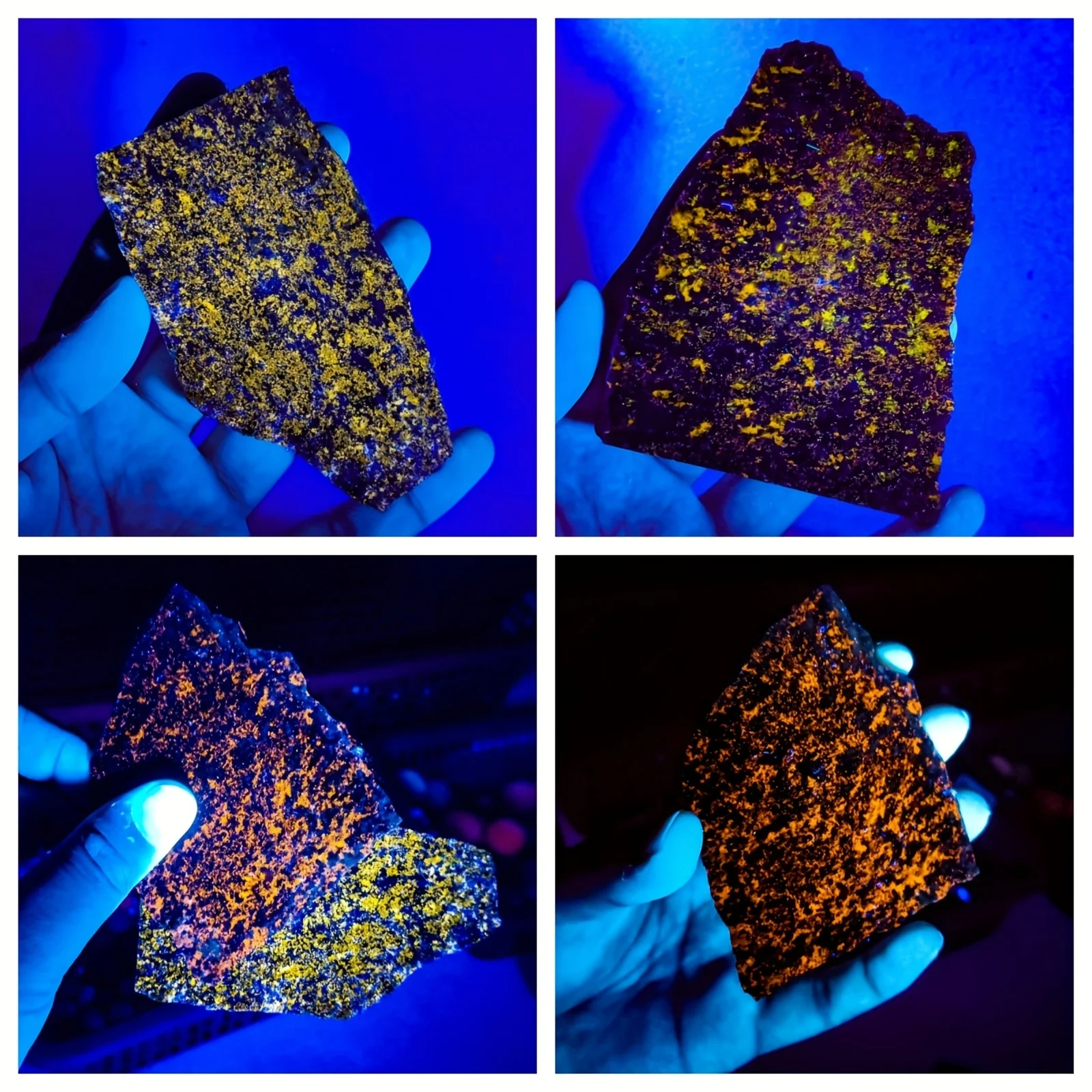 

1pc Natural Lapis LaZuli Slice with UV Reaction - Polished Crystal Piece, Unique Crystal Style for Home Decor, Christmas Gifts