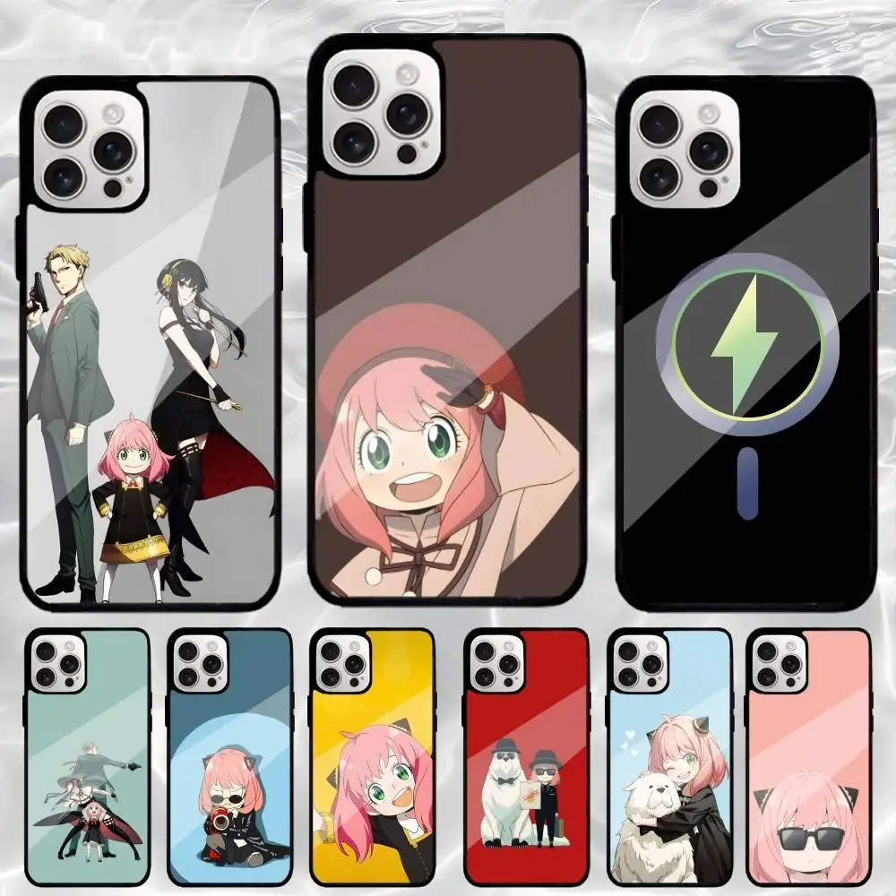 

Spy X Family B-Bond Yor Anya Phone Case For iPhone17,16,15,14,13,12,11 Plus,Pro Max Magnetic Magsafe Wireless Charging