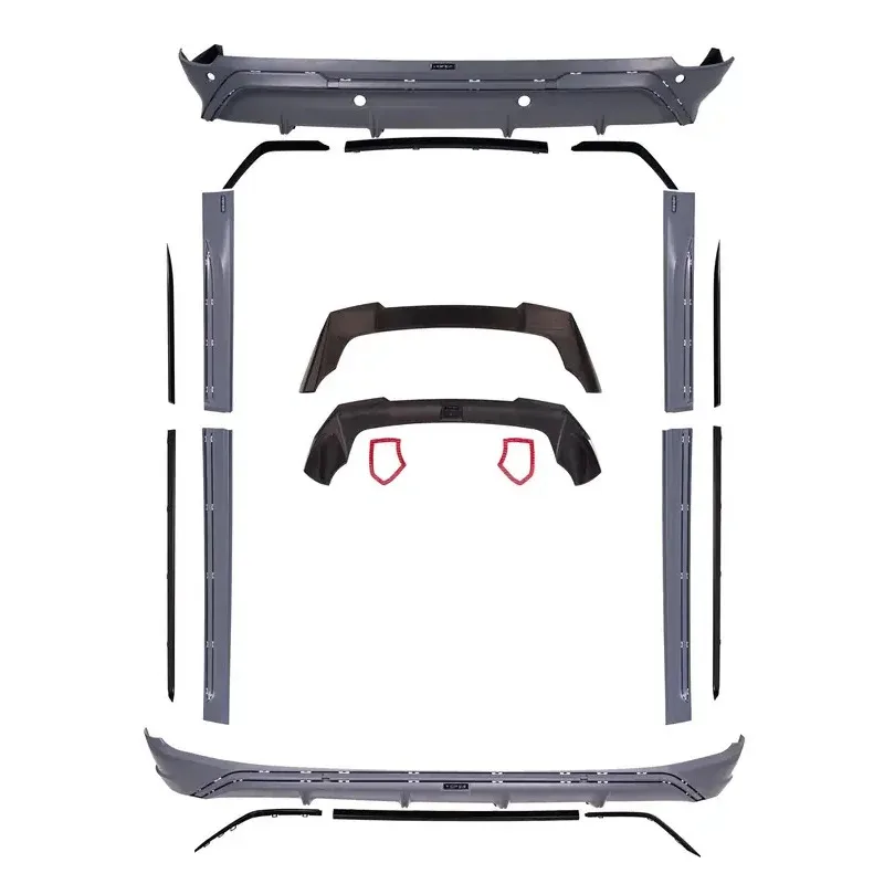 

2025 New Glossy Black BodyKit L9 2019+ Glossy Black Front Rear Bumper Spoiler Side Skirt Car Accessories