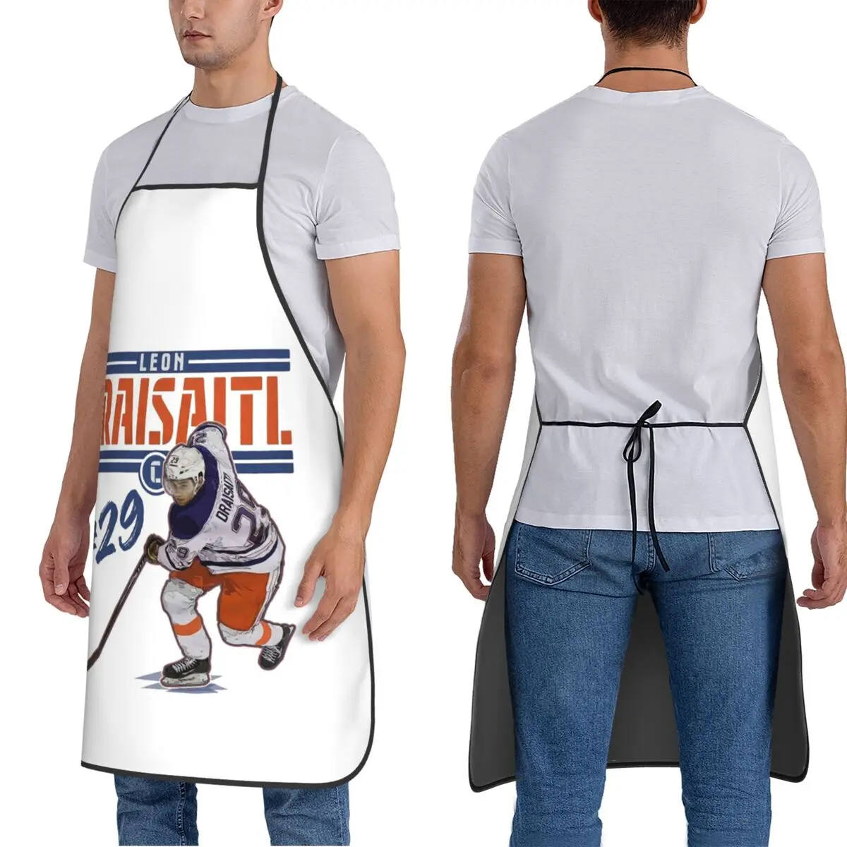 مريلة كونور ماك ديفيد 97 لمحبي إدمونتون أويلرز، مريلة مطبخ الطبخ، مريلة بدون أكمام، تنظيف المطبخ بينافور