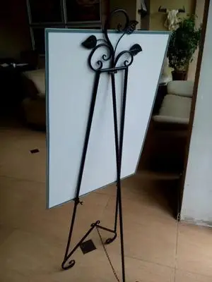 Wrought iron oil easel Floor display stand Advertising stand Living room picture Shelf up and down adjustment bracket