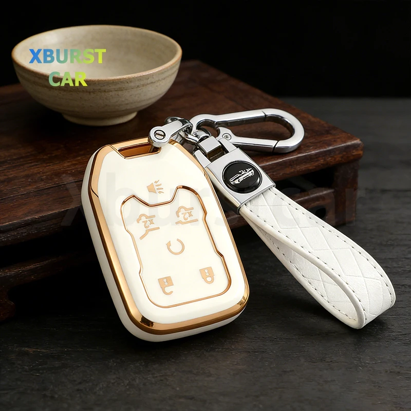 6 Buttons For Chevrolet Chevy Tahoe Suburban Silverado 1500 2500HD GMC Yukon Sierra Acadia Terrain Fob Shell Case Car Key Cover