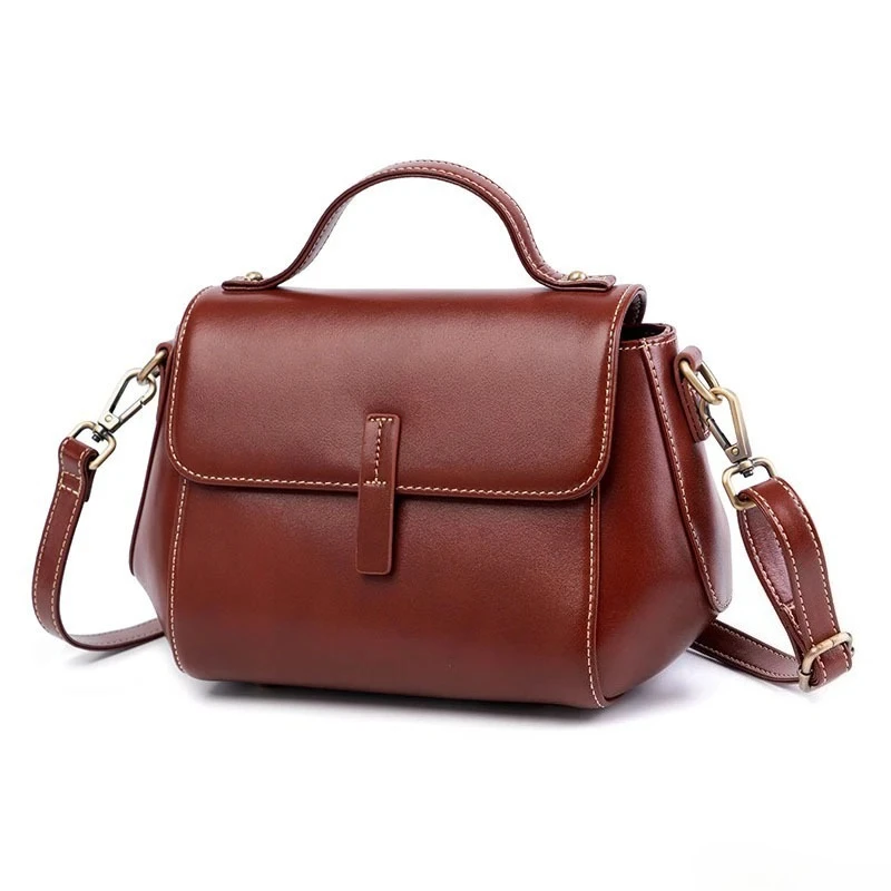 Minimalist Shoulder Bag for Women Soft Genuine Leather Adjustable Strap Luxury Handbag Portable Fashion Trend