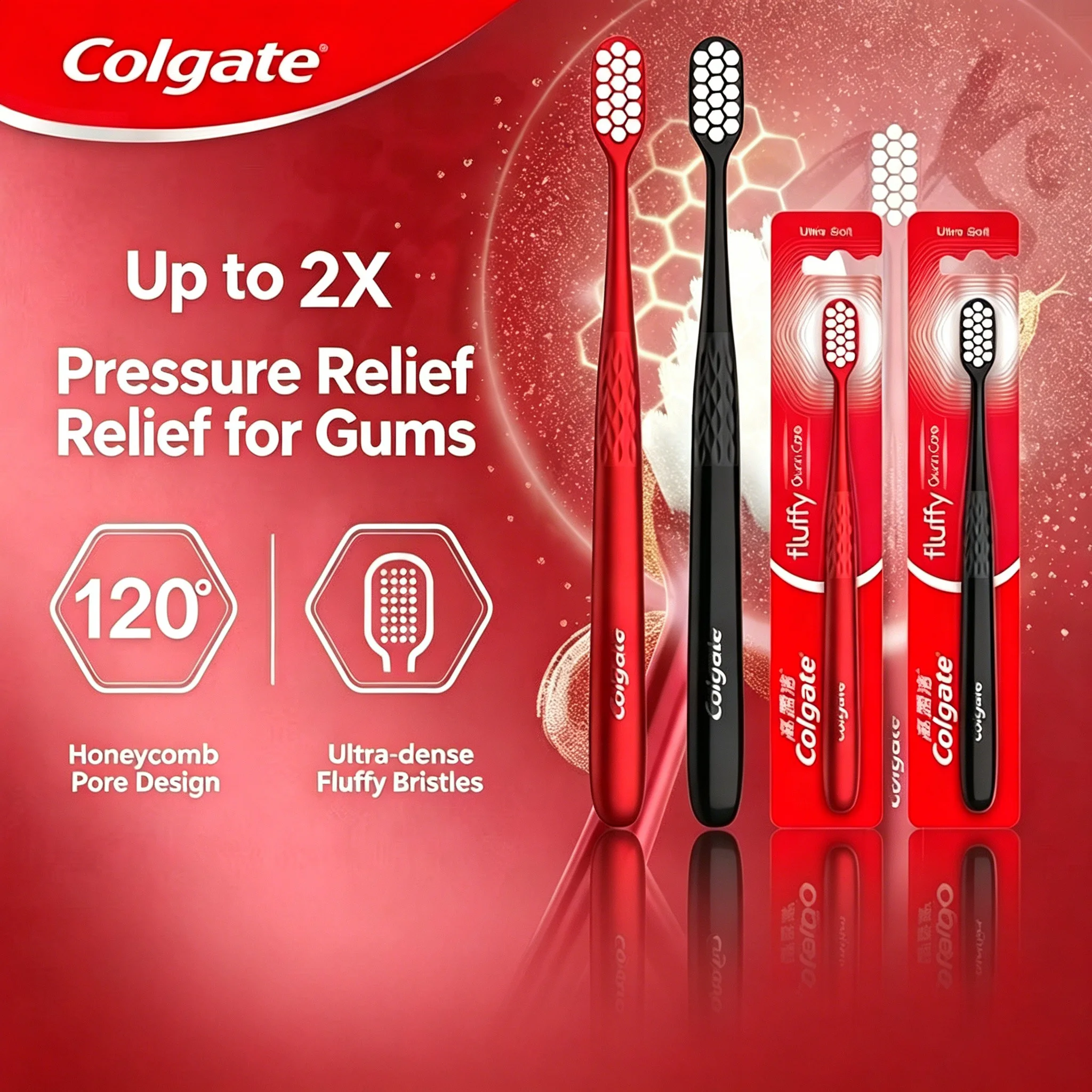 2 cepillos de dientes Colgate ultra suaves, paquete independiente para parejas, estudiantes, adultos, bodas, uso diario familiar