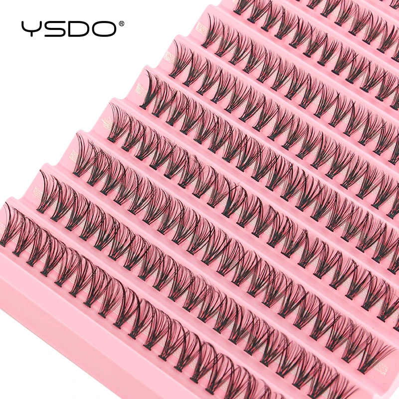 YSDO 10/14 Reihen natürliche Wimpernverlängerung vorgefertigte Volumenfächer einzelne Wimpern Nerz falsche Wimpern Cluster Wimpern Make-up Zilien – Detail 17