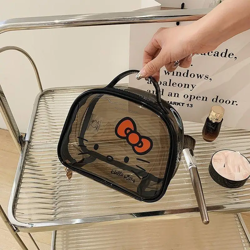 Hot Hello Kitty Princess Cartoon Borsa per il trucco Sanrio Girl Kawaii Borsa da bagno portatile portatile impermeabile Bagno Nuoto Spiaggia Nuovo