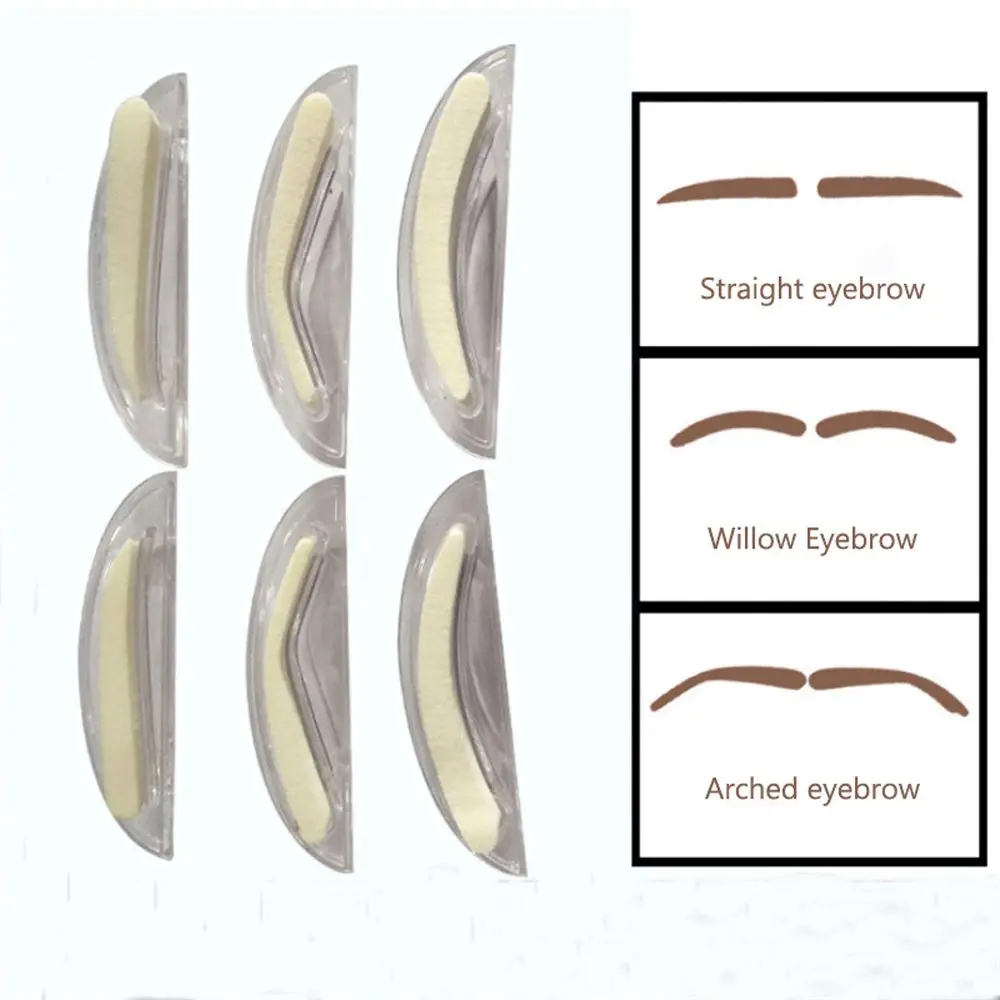 Tools Easy Quick Make Up Eyebrow Powder Stamper Eyebrow Template Seal Eyebrow Stamp Sponge Stencil Brow Powder Print Tool