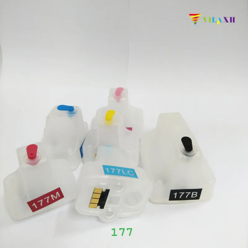 vilaxh for hp177 Empty Refillable ink cartridges For HP Photosmart 3210 D7460 C5100 C5140 C5183 C6270 C6280 C6180 C6183 C7170