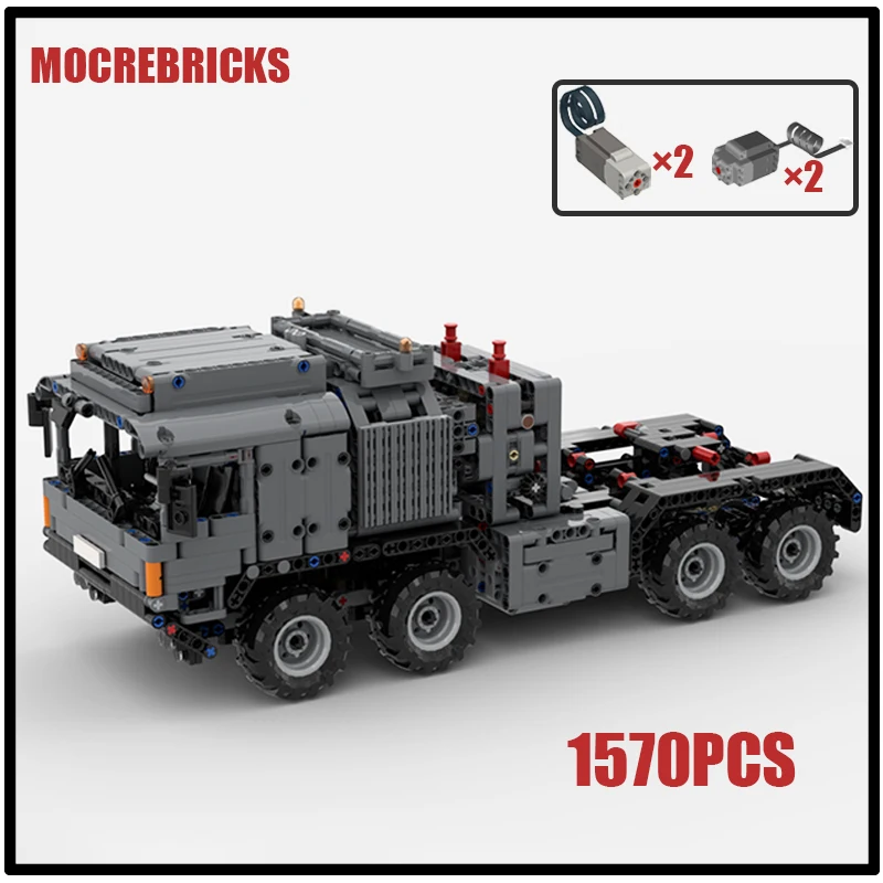 City Road Vehicles Freight Truck MOC-187486 Building Blocks Engineering Cars DIY Model Brick Expert Education Toy Kid Collection