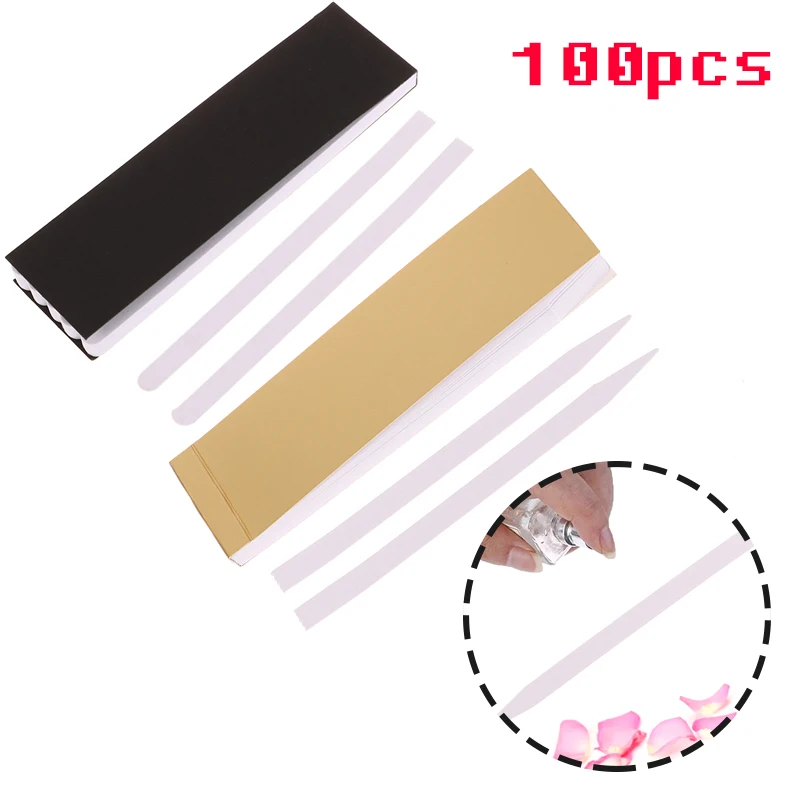 100 Uds. Tiras de papel de prueba de Perfume de fragancia de aromaterapia probador de prueba de aceites esenciales tiras de papel desodorización ampliar fragancia