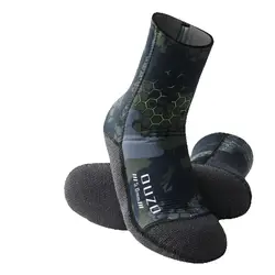 5mm Camouflage Neoprene Diving Socks With Kevlar Sole - Anti-Puncture, Cut-Resistant, Abrasion-Proof, Beach Combing & Activities