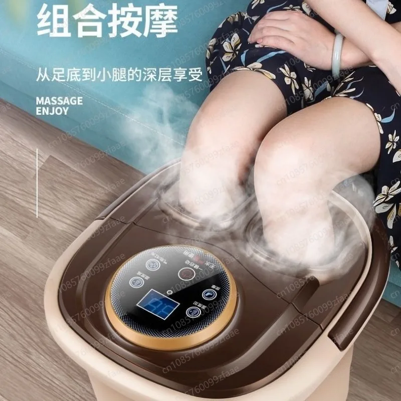 Electric Foot Spa Bath Massager Automatic Heating Foot Soak Tub With Wheels Drain Pipe For Home Relax - view 2