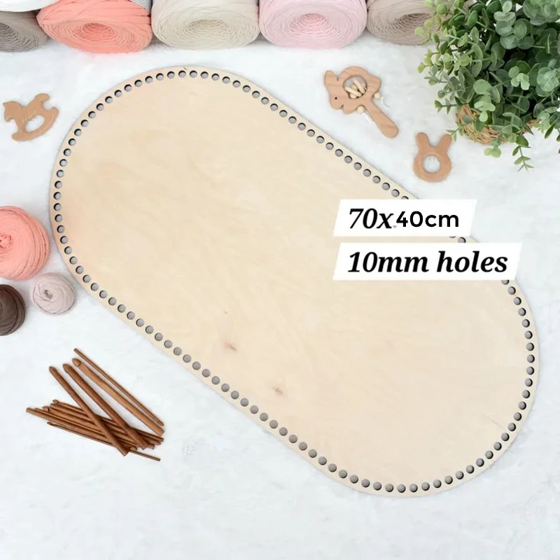 1pcs 70x40cm Baby cradle wooden bottom Plywood crochet base Moses basket wood bottom for crochet