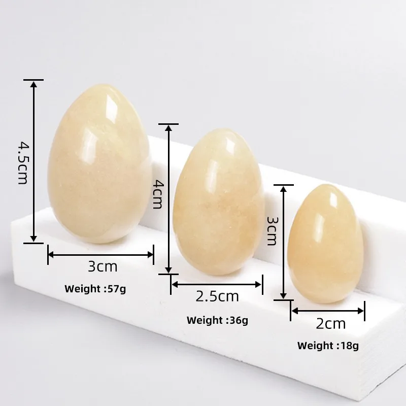 Natural Jade Yoni Egg White Massage Egg Set Undrill&Wooden Base Crystal Mineral Ball Kegel Exercise Pelvic Floor Muscle Vaginal