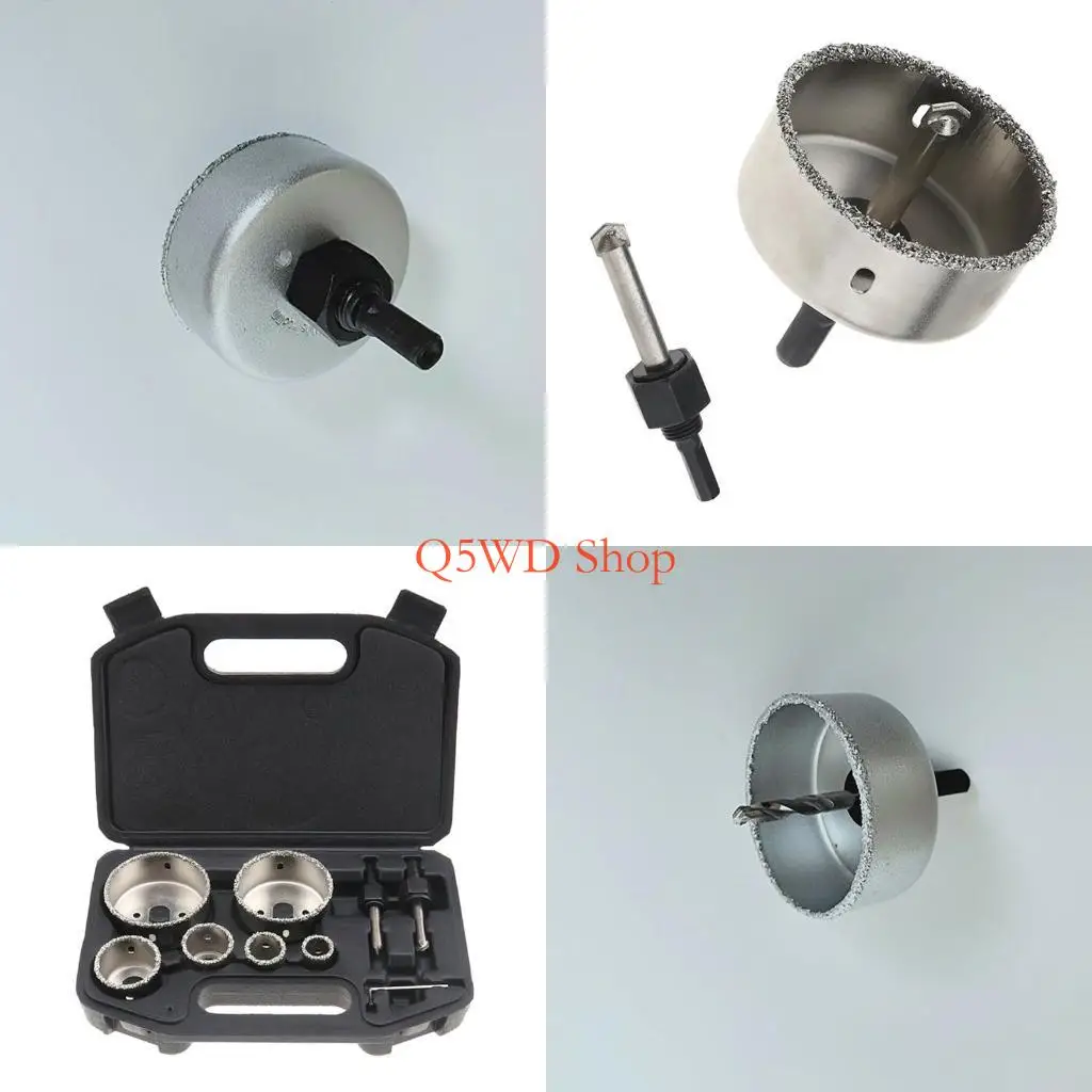 

Q5WD Marble Alloy Hole Set Used with Electric Hand Drill for Bench Drill for Easy Cutting Round Holes High Hardne