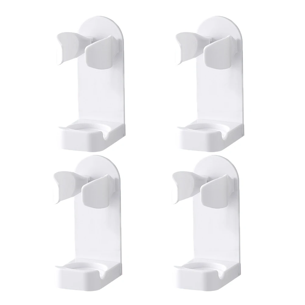 

4pcs Electric Toothbrush Holder Wall Mounted Bathroom Storage Sturdy Waterproof Decorative Easy Install No Drilling