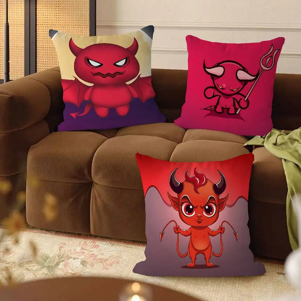 

Devil Personalized Pillow Cover Kids Bedroom Wild Party Decor Pillowcase Kid Birthday Shower Gift
