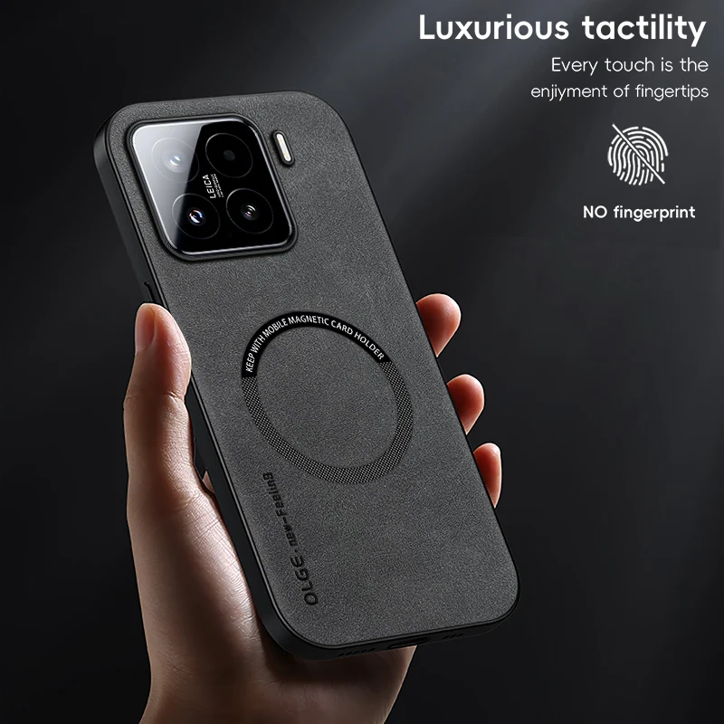 เคสหนังแม่เหล็กแบบนุ่มสำหรับ Xiaomi 15 Pro Xiaomi15 Pro Xiaomi 17 Pro Max 5G รองรับการชาร์จไร้สาย