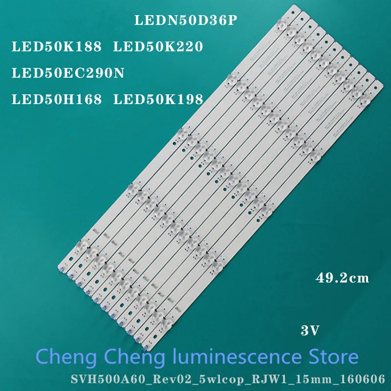 New OriginaL for LED50K220  LED50EC290N LED50K1800  HD500DF-B53  SVH500A60_REV02_5WICOP 3V  49.2CM  5LED   LED backlight strip