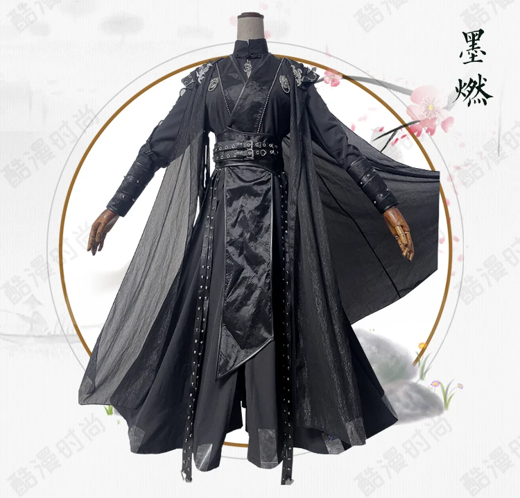 

Chinese TV Series TGCF Tian Guan Ci Fu 2Ha Immortality Cosplay Costume He Xuan Mo Ran Black Cos Dress Ancient Hanfu Full Set