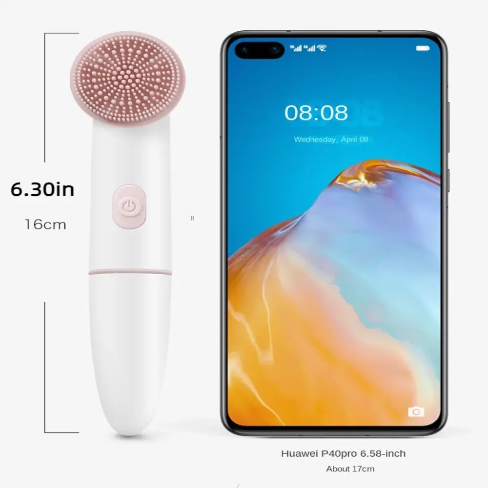 Waterproof Electric Facial Cleanser Two Modes Silicone Exfoliating Facial Brush Skin Care Two-in-one Vibrating Cleansing Brush