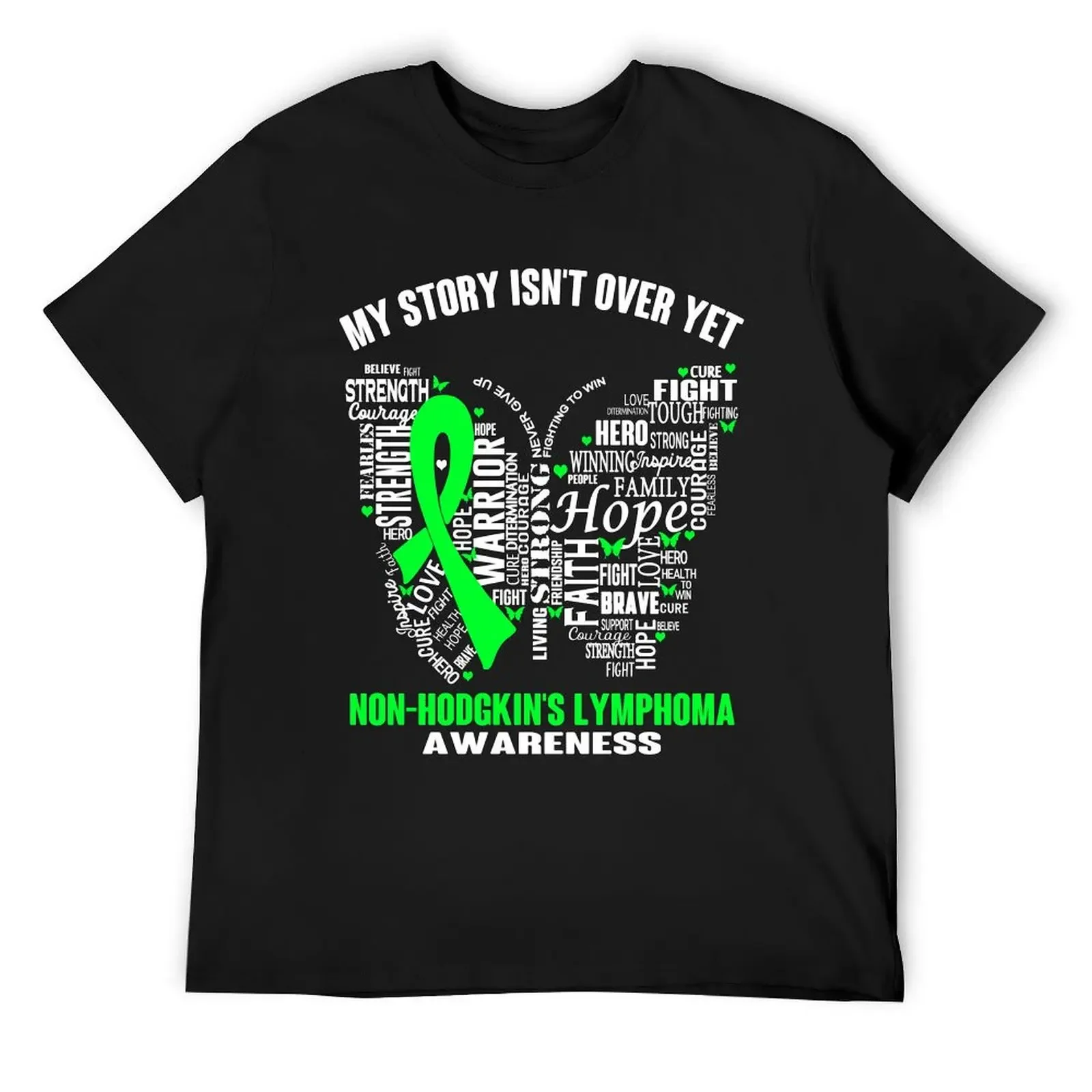 My Story Isn't Over Yet Non-Hodgkin's Lymphoma Awareness T-Shirt vintage clothes tops T-shirts for men cotton