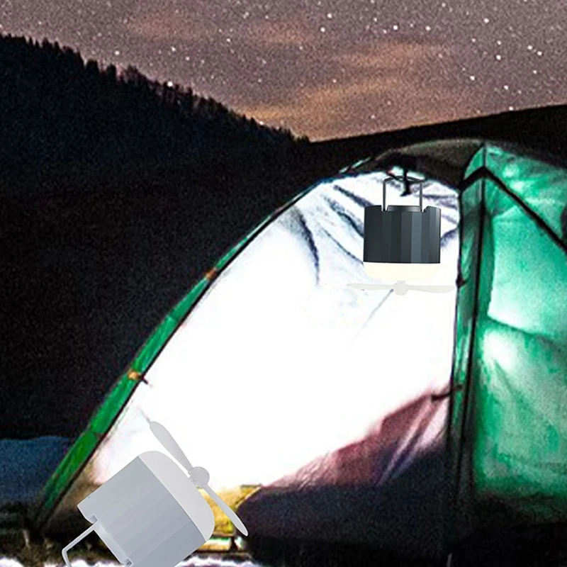 Camping Fan Light Rechargeable Fan USB Powered Fan With Light &Hook Tent Fan For Camping Fan Multifunctional Table Fan