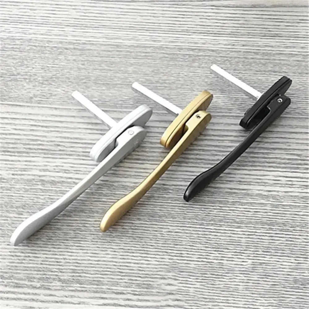 Maniglia per finestra a battente in lega di zinco Maniglia per porta pieghevole antiruggine dal design piatto sottile Maniglia per finestra con schermo in acciaio inossidabile