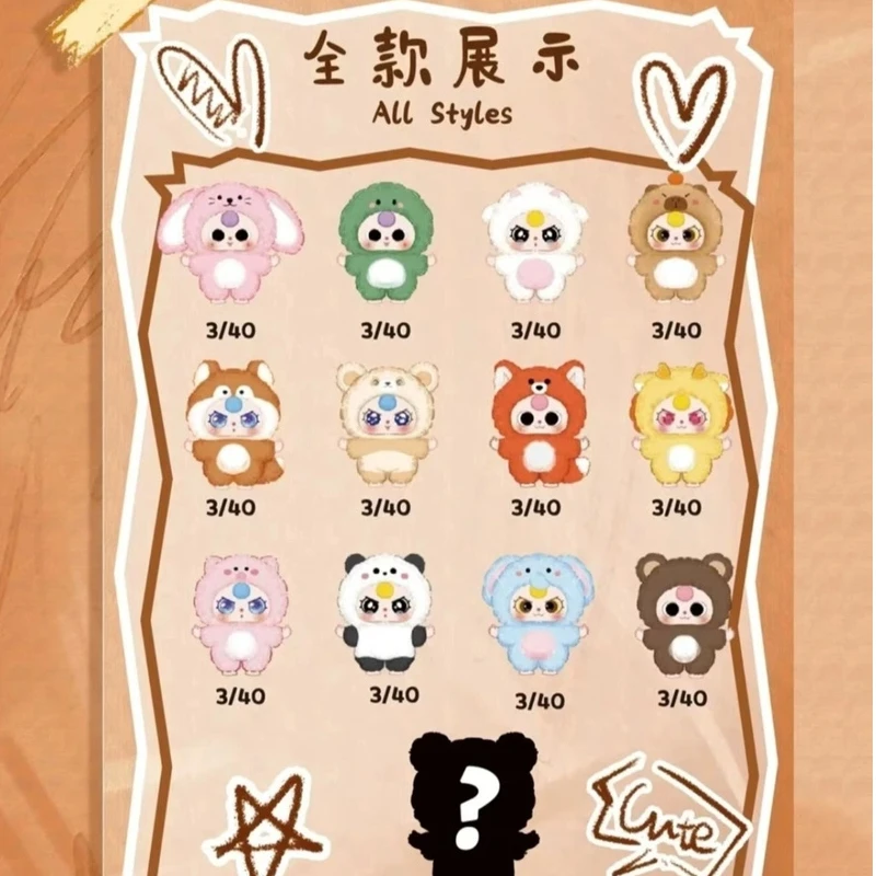 100% حقيقية Babythree شارة معدنية دبوس صندوق أعمى لعبة الشكل حقيبة ملحق جديد وصول الطفل ثلاثة المعلقات تحصيل العصرية