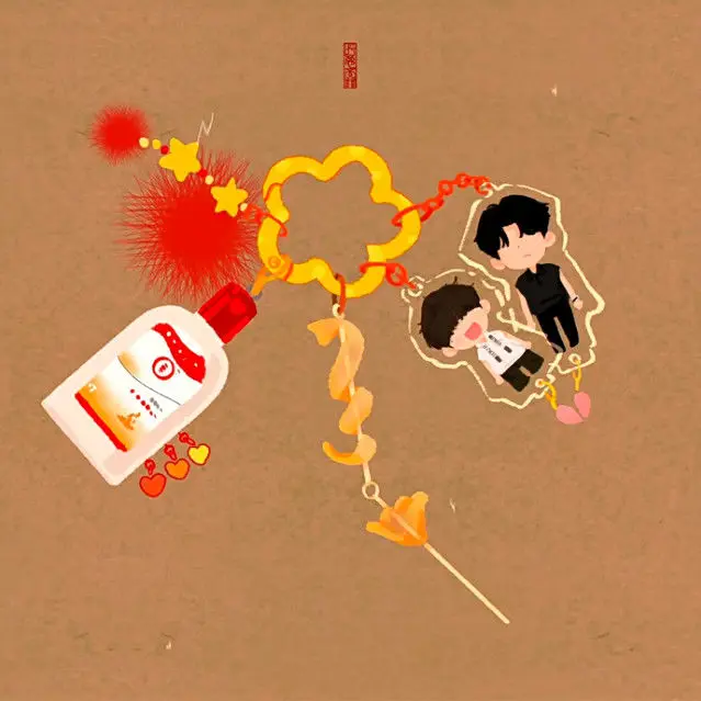 "Reverse Love 'Tian Xu Ning Ziyu' 주변기기 열쇠고리 펜던트, Chai Dan의 Chipin Shun Hen TV 드라마 스타 주변기기로의 컴백.