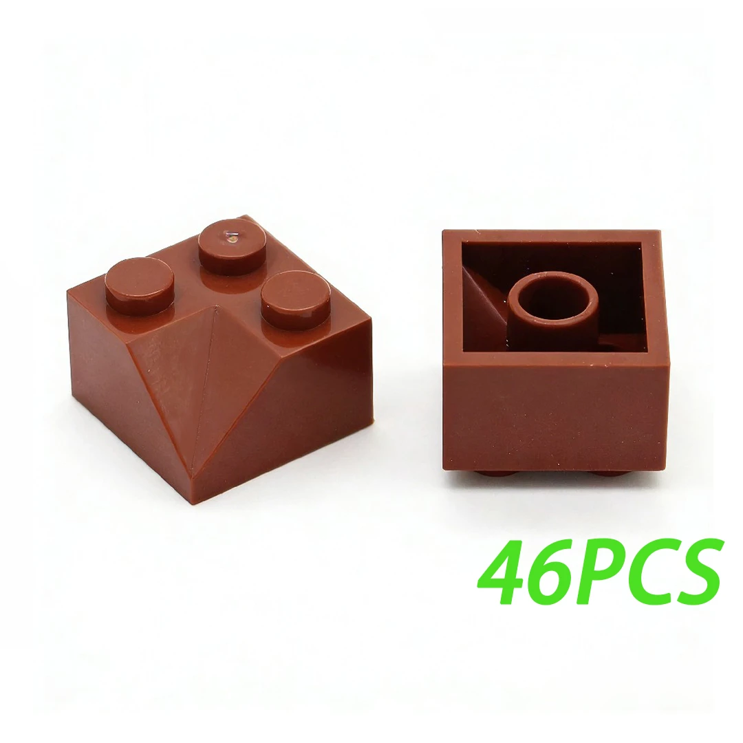 

3046 MOC Технические строительные блоки 2x2, 45-дуговые вогнутые кирпичи, модульные сборные блоки-конструкторы, подарочный набор, 46 шт., 50 г