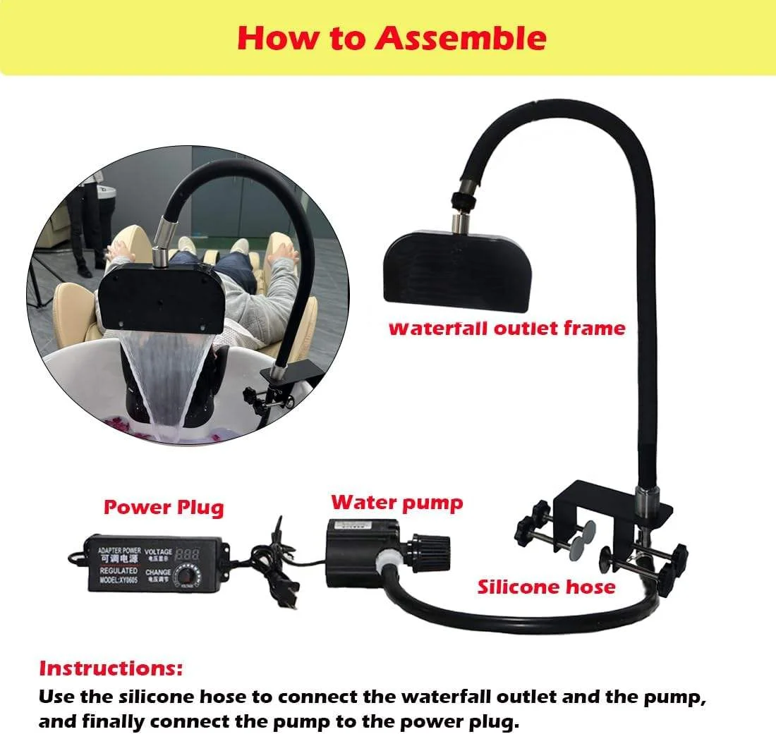 

Новое оборудование для терапии головы в спа-салоне для волос, циркуляция воды в душе SPA в чаше для шампуня, машина для спа-салона для головы для салона, 180 ° Регулируемый