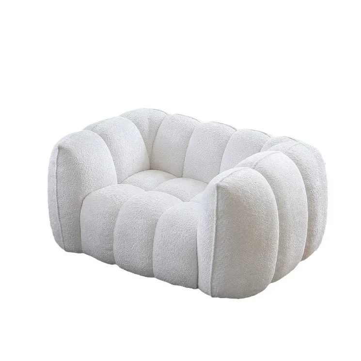 

Single leisure sofa Nordic simple cream style sofa lazy fabric