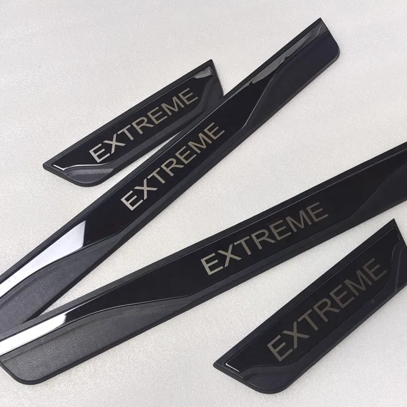 For Dacia Duster Extreme Spring Electric Accessory 2020-2022 2023 Carbon Stainless Car Door Sill Kick Plate Protector Cover Trim