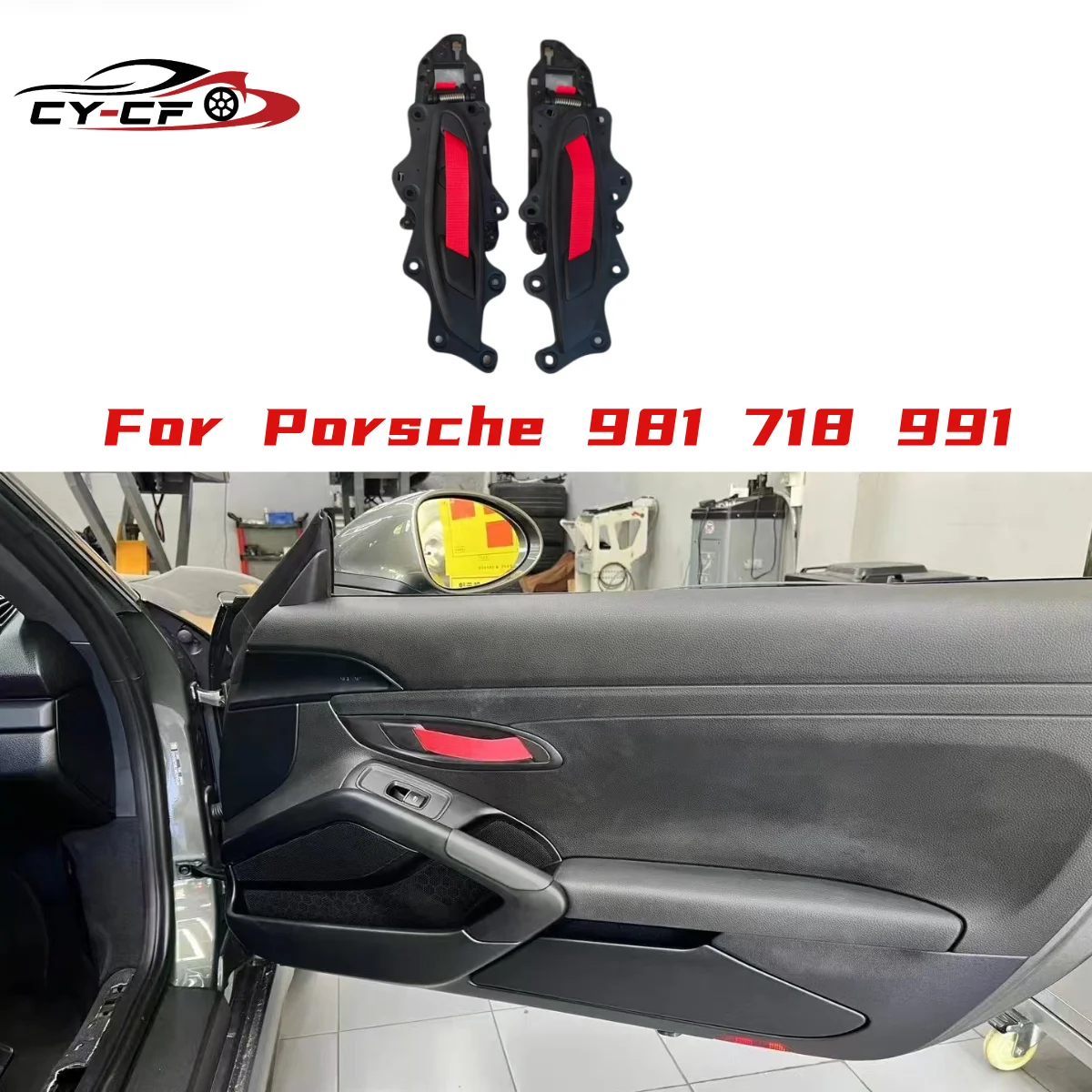 

Replacement interior door fabric handles for Porsche Carman Boxster 981, 718, 911, 991.1, 991.2