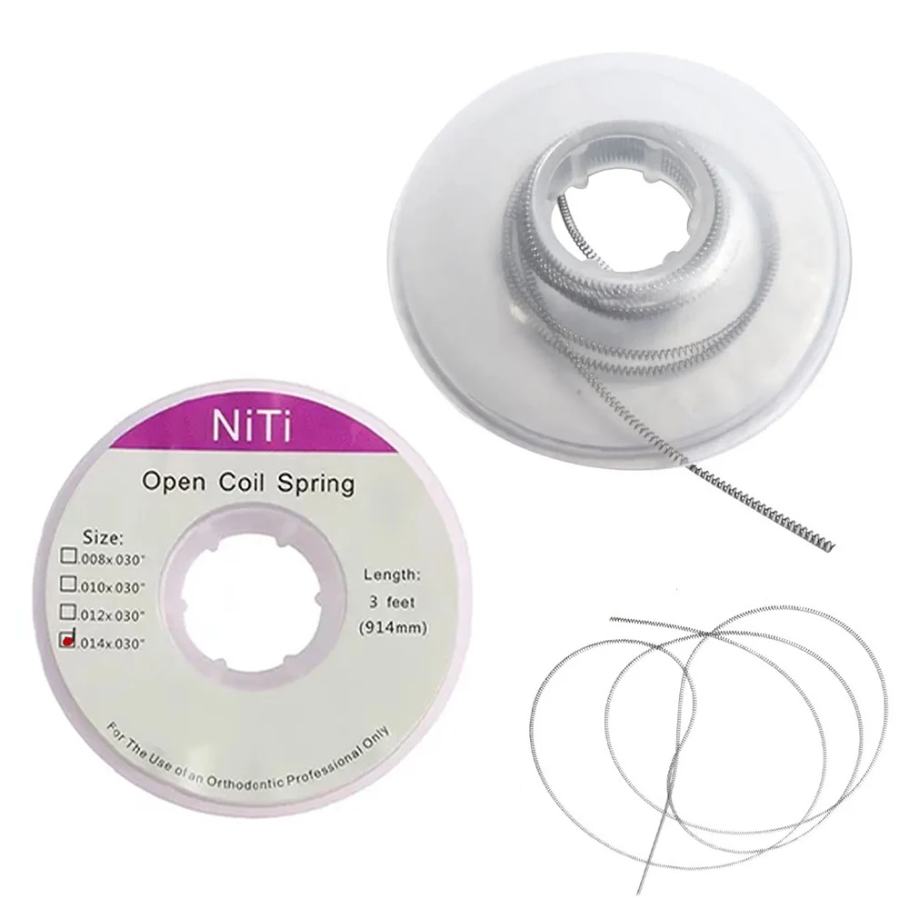 1Roll 3 Feet/914 Dental Orthodontic Niti Open Coil Spring Dental 0.008 0.010 0.012 0.014 Orthodontic Brackets Braces Archwires