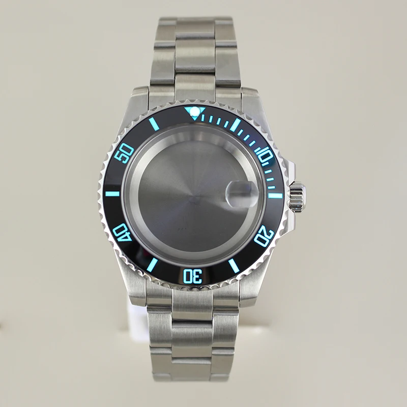 20ATM غواص 40 مللي متر حافظة ساعة عالية الجودة C3 الحافة الياقوت الزجاج ل SUB NH35 NH36 NH34 Miyota8215 Eta2824 حركة المحار حزام #5